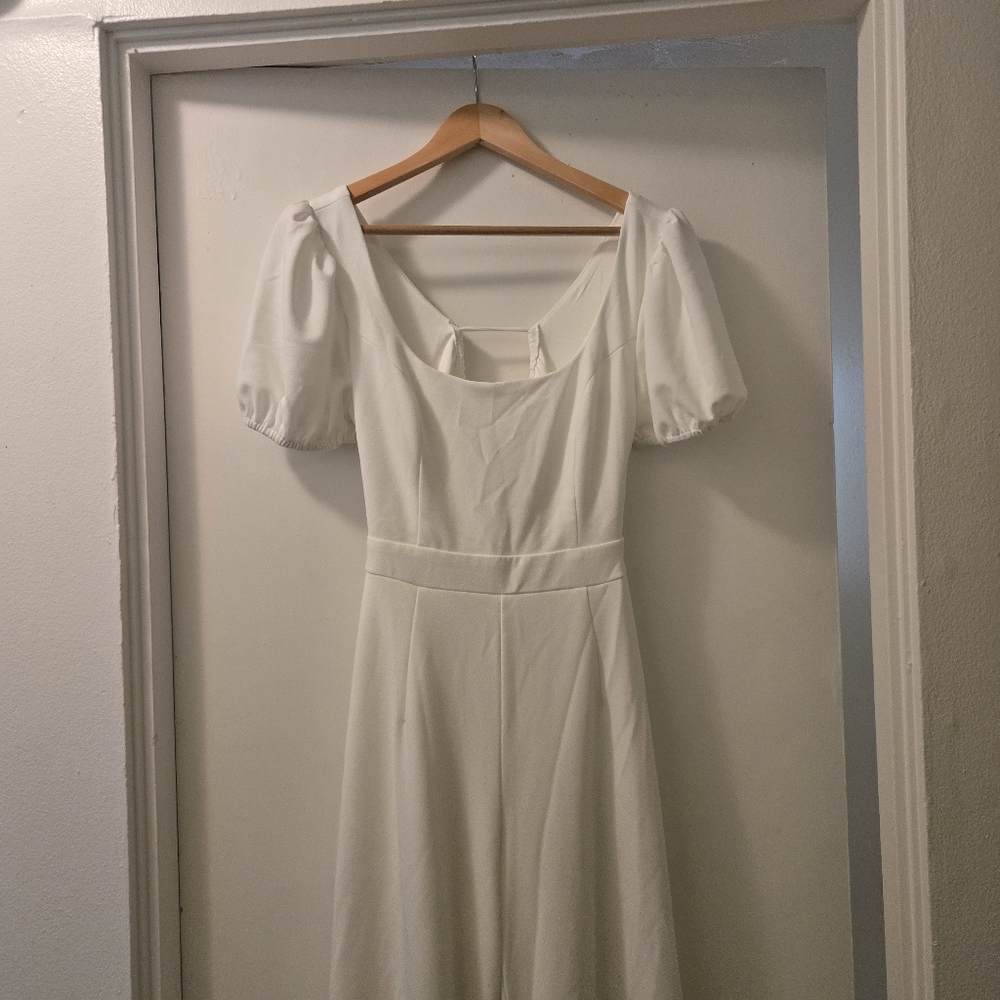 With A Puff Lulus white jumpsuit - Picture 4 of 9